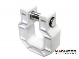 Jeep Wrangler JL Billet D-Ring - Royal Show Shackle - Aluminum - White - Single Jeep Wrangler JL Billet D-Ring - Royal Show Shackle - Aluminum - White - Single